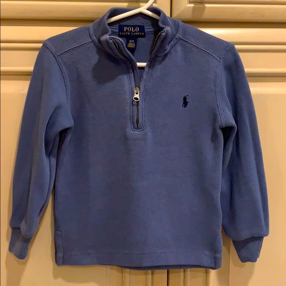 Polo Ralph Lauren slate blue 1/4 zip rugby